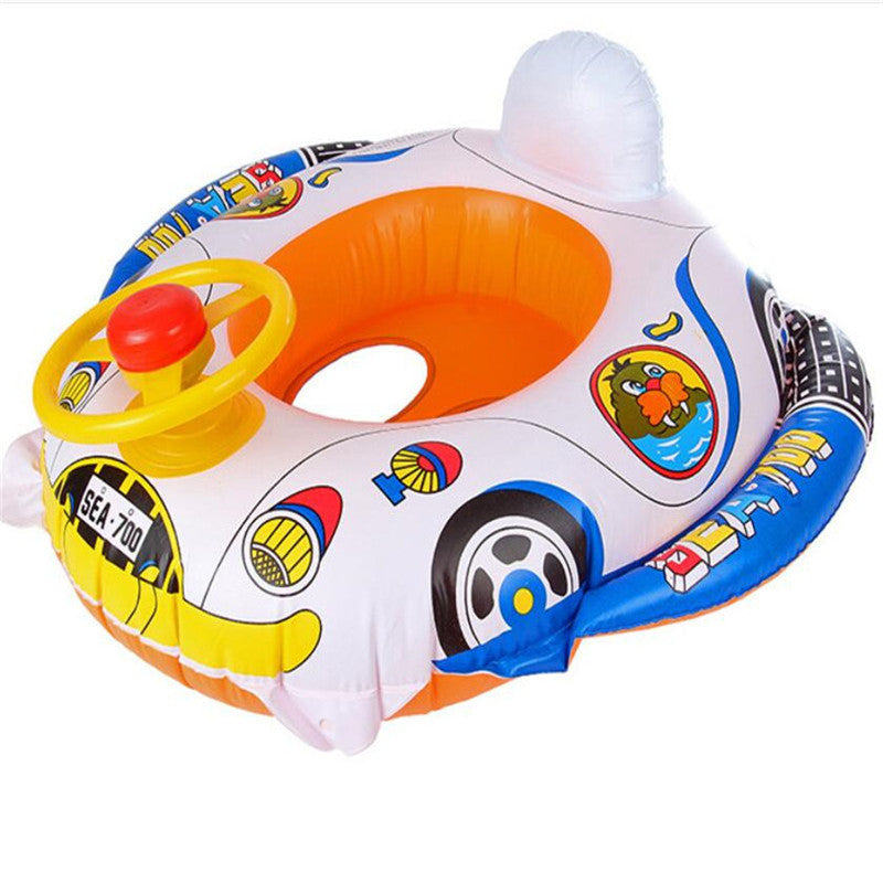 Baby Kids Toddler Swimming Pool Swim Seat Float Boat Ring FUN Cartoon Designs