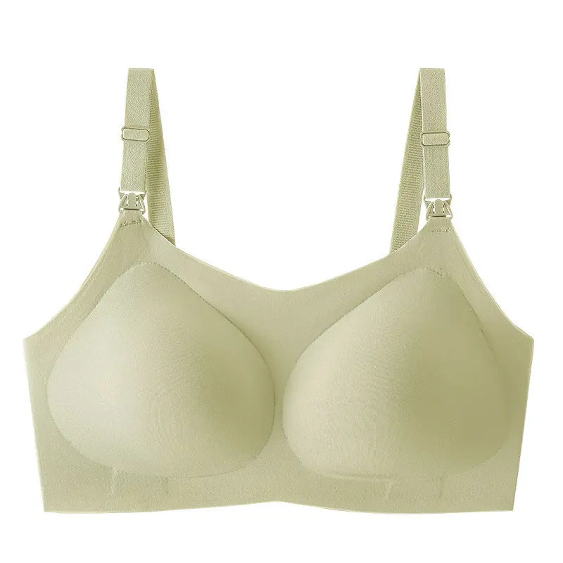 Nursing Bra Seamless Wireless One-piece Buckle Baby Bumpity Boo