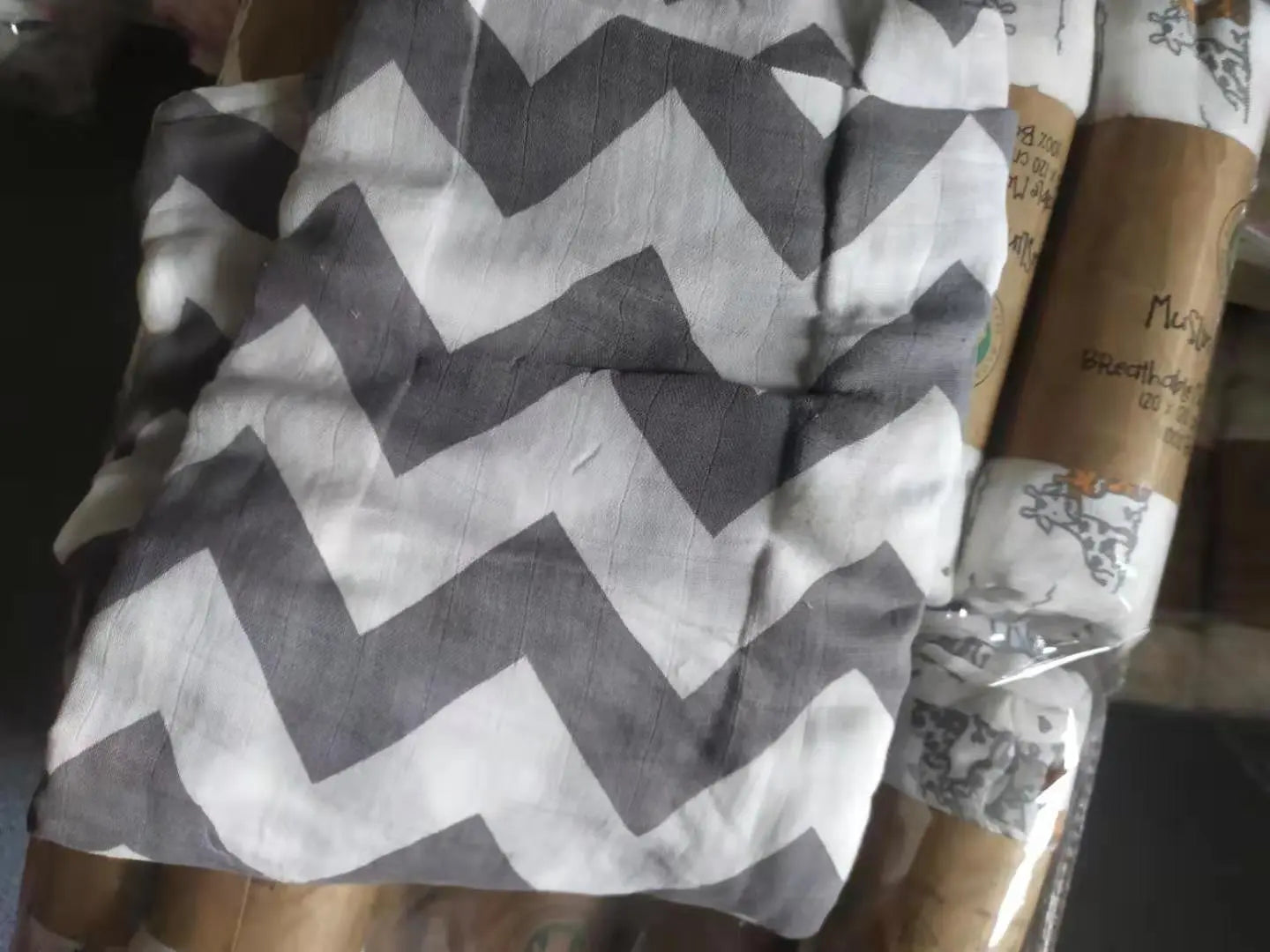 Bamboo Muslin Swaddle Neutral Receiving Blanket Baby Bumpity Boo