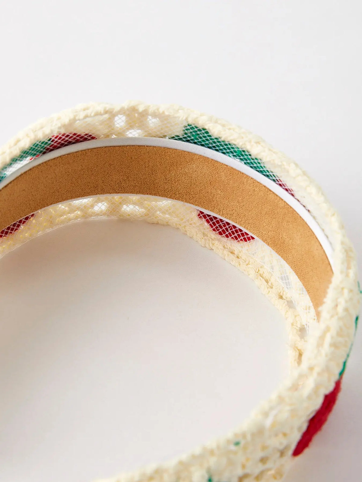 Diadema de ganchillo de cereza dulce