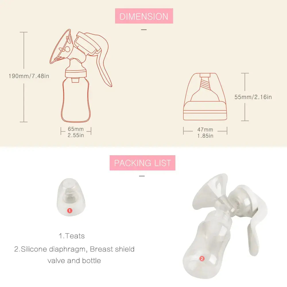 Breast Pump Manual Suction Baby Bumpity Boo
