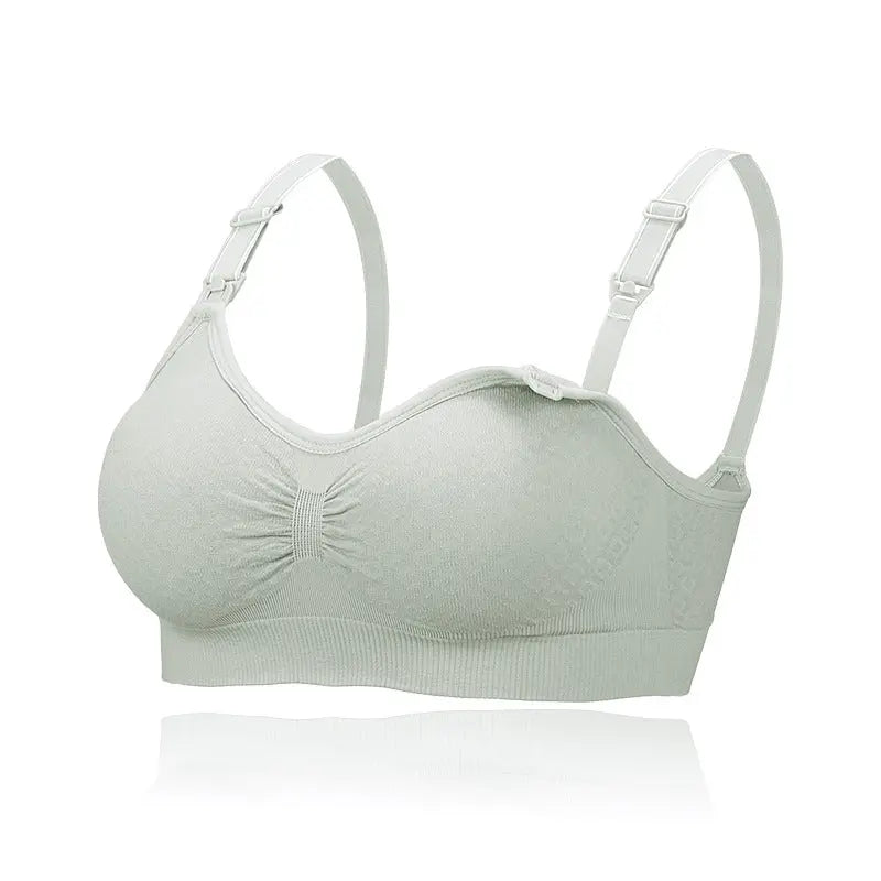 Maternity Unwired Front Buckle Seamless Nursing Bra Baby Bumpity Boo