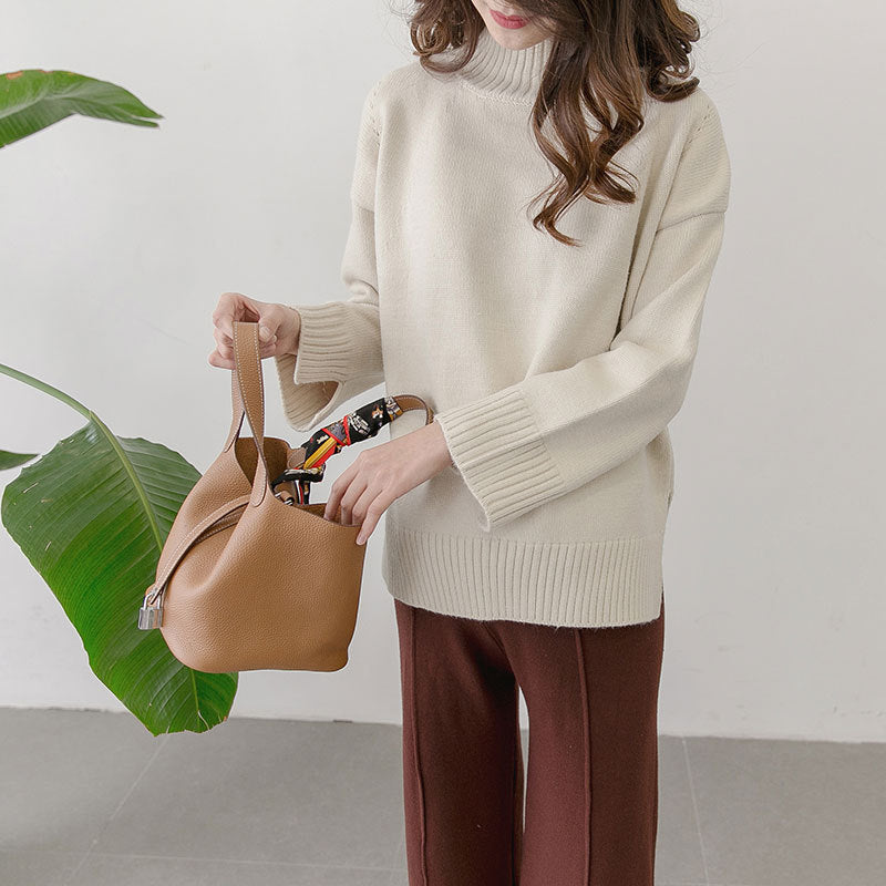 maternity pregnant women sweater size loose turtleneck sweaters