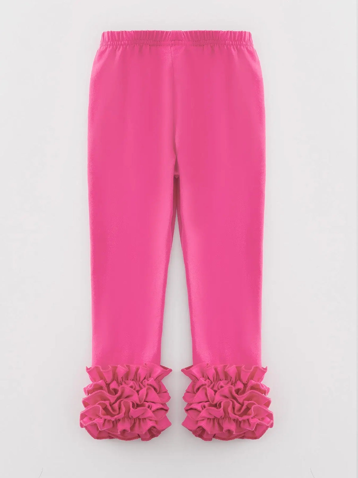 Mallas con volantes de seda de leche de color rosa fuerte