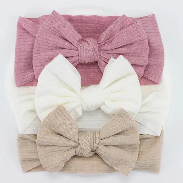 3Pcs/Lot Knit Baby Headband Bow Set Baby Bumpity Boo