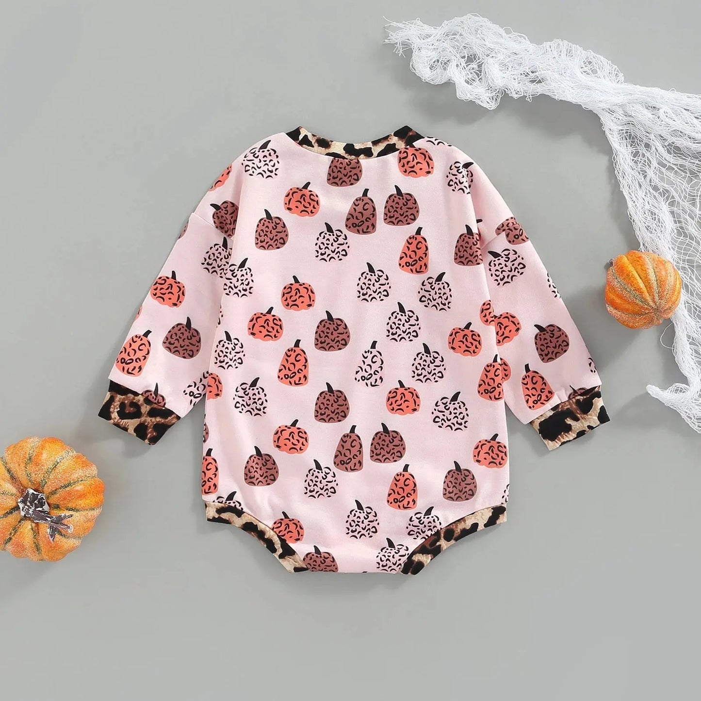 Baby Girl Halloween Jumpsuit Fall Casual Pumpkin Baby Bumpity Boo