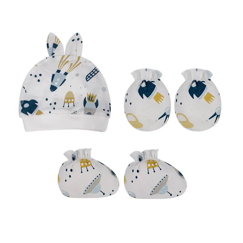 European And American Newborn Tire Cap Anti-scratch Gloves Foot Cover Baby Bumpity Boo