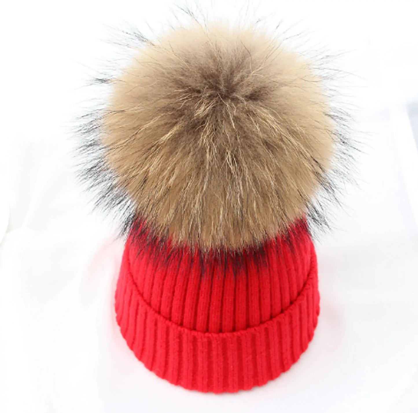 Winter Hat Luxury Fox Fur Beanie Baby Bumpity Boo