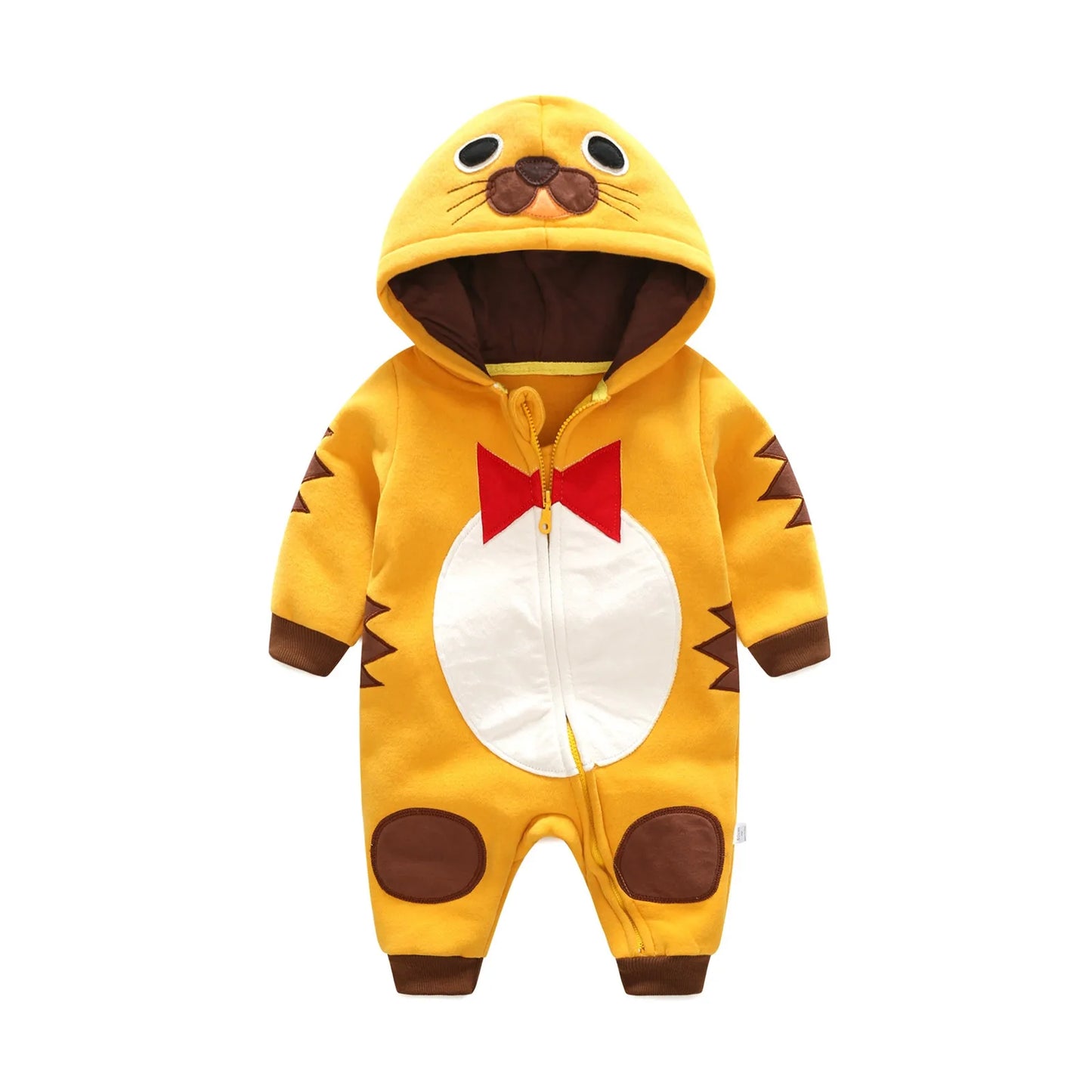 Infant Baby Romper Hoodie Fleece Baby Costume Cartoon Rooster Jumpsuit Cosplay Girls Romper Clothes