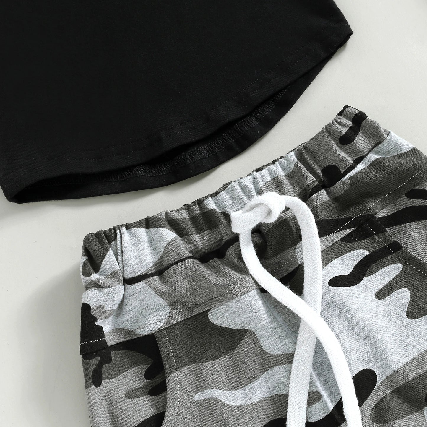 Infant Newborn Baby Boy Summer Clothes Outfits Pocket Hooded Sleeveless Tank Tops Camouflage Elastic Waist Shorts 2Pcs Suit 0-3T