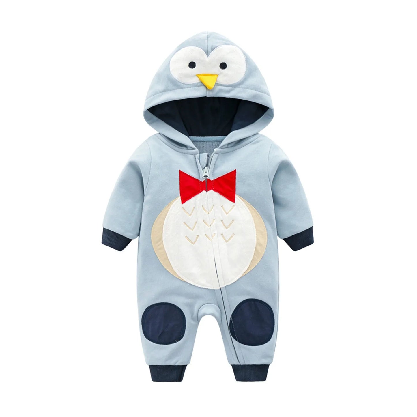 Infant Baby Romper Hoodie Fleece Baby Costume Cartoon Rooster Jumpsuit Cosplay Girls Romper Clothes