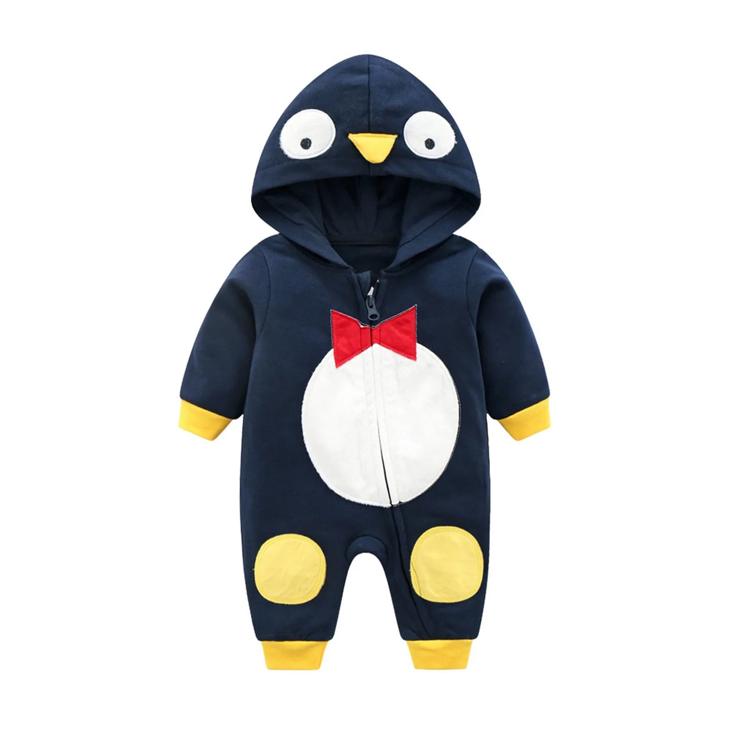 Infant Baby Romper Hoodie Fleece Baby Costume Cartoon Rooster Jumpsuit Cosplay Girls Romper Clothes