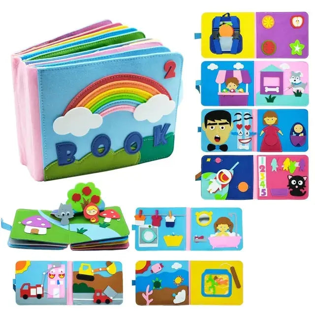 Washable Montessori Toddlers Busy Board 3D Baby Bumpity Boo
