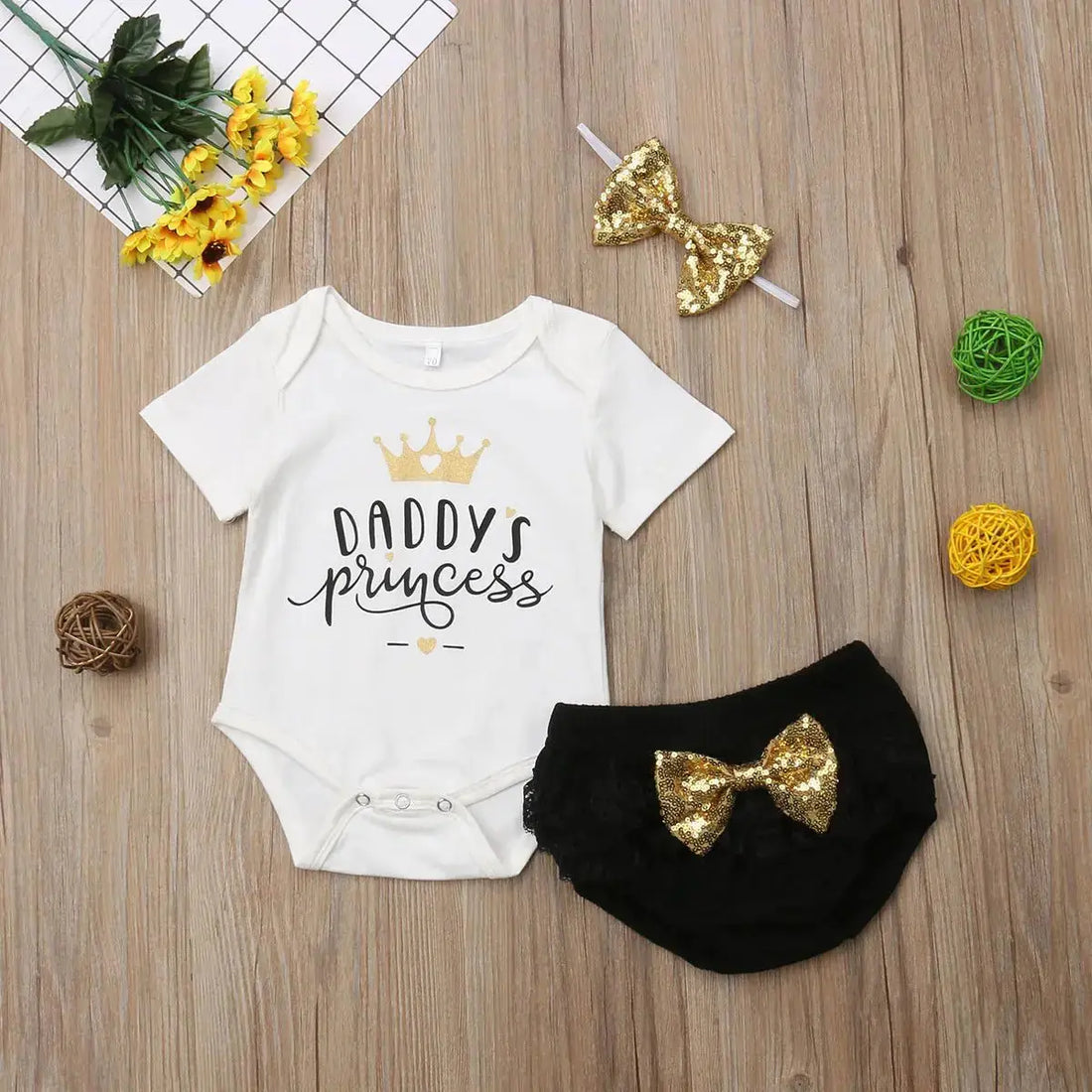 Dress Your Little Princess in Style with the Daddy’s Princess Romper - Baby Bumpity Boo