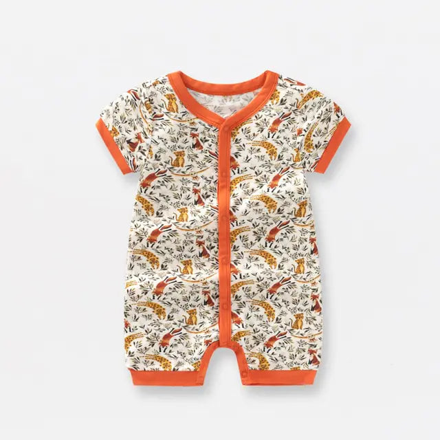 Bamboo Fiber Baby Zippered Romper