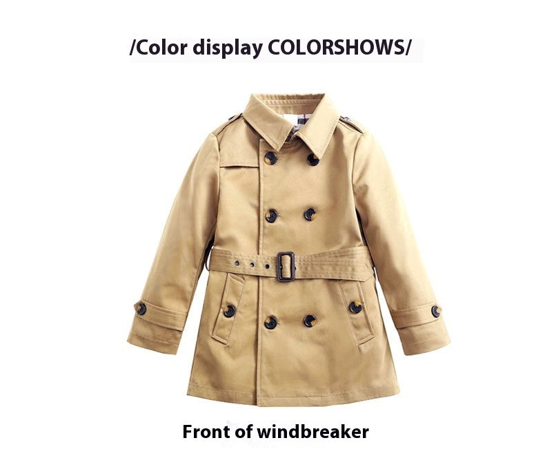 Kids' Overcoat Spring Trench Coat Mid-length