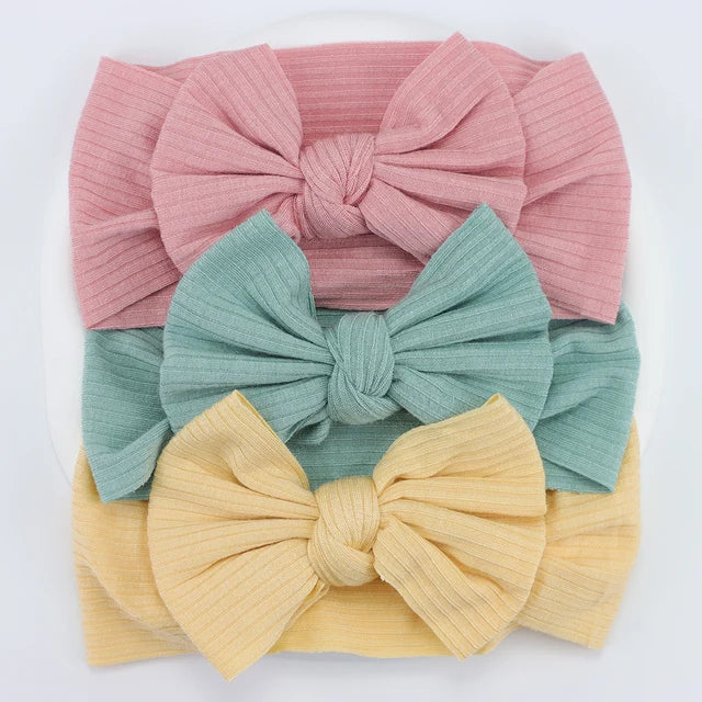 3Pcs/Lot Knit Baby Headband Bow Set