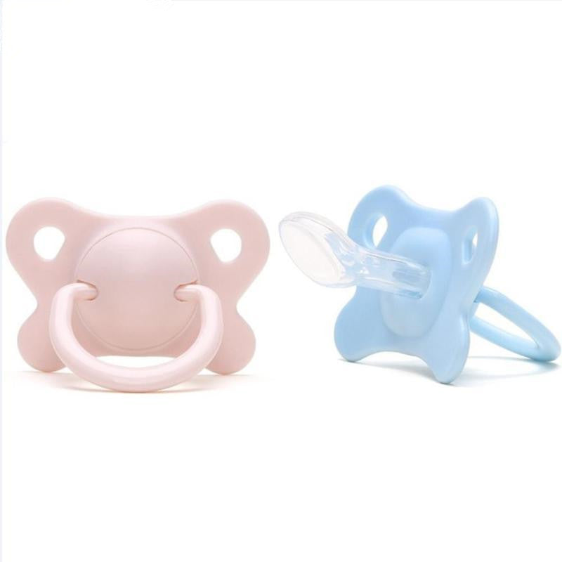 Pacifier Sleeping Baby Pacifier Newborn Silicone Pacifier Super Soft Flat Heada