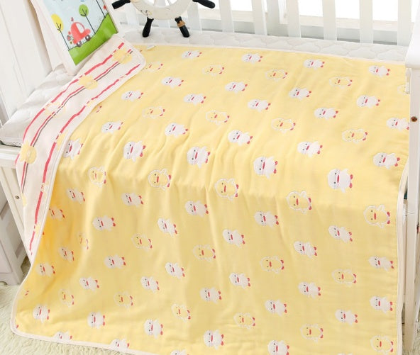 110 * 110cm baby bath towel cover blanket gauze children quilt quality baby children pure cotton 6 six layer gauze bath towel