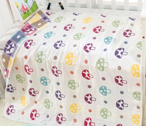 110 * 110cm baby bath towel cover blanket gauze children quilt quality baby children pure cotton 6 six layer gauze bath towel