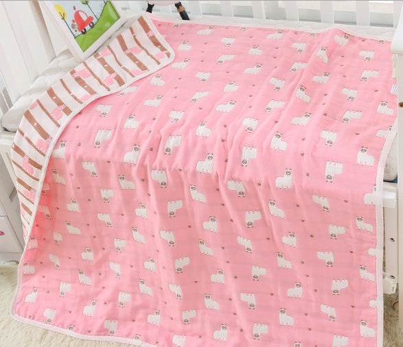 110 * 110cm baby bath towel cover blanket gauze children quilt quality baby children pure cotton 6 six layer gauze bath towel