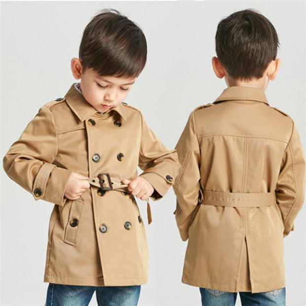 Kids' Overcoat Spring Trench Coat Mid-length