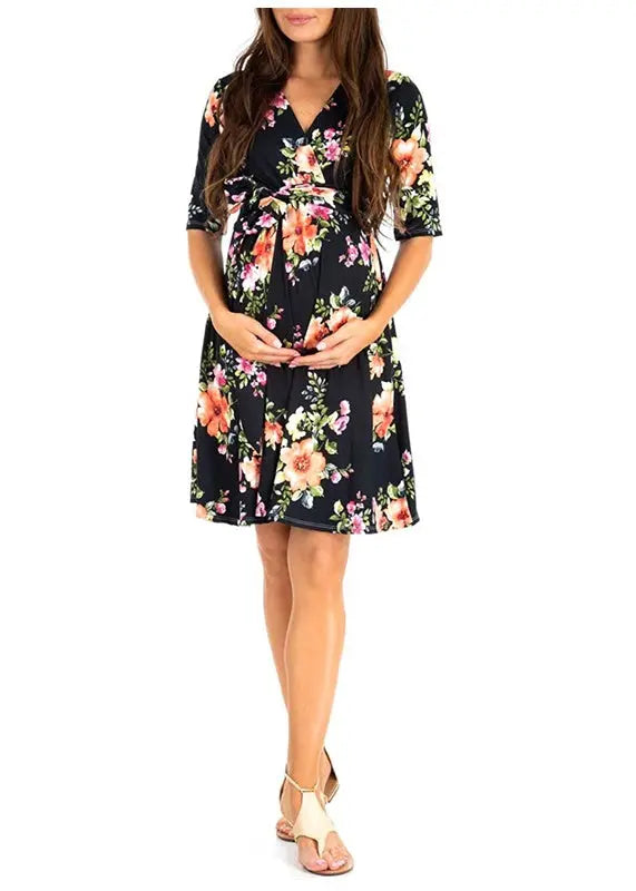 Summer Polka Dot Maternity Dress Cotton, NursingFriendly & Baby Bumpity Boo Summer Polka Dot Maternity Dress Cotton, NursingFriendly & Baby Bumpity Boo