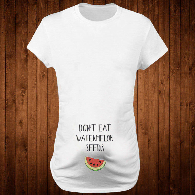 Women T-Shirt Maternity Funny Letter Tops O-Neck Pregnancy Women