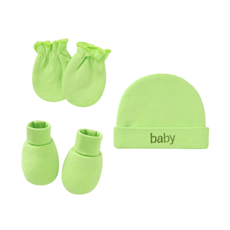 Newborn Tire Hat Anti-scratch Gloves Foot Cover