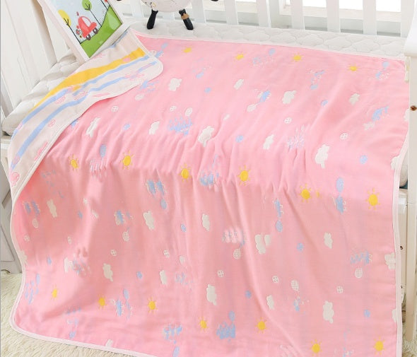 110 * 110cm baby bath towel cover blanket gauze children quilt quality baby children pure cotton 6 six layer gauze bath towel