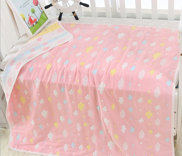 110 * 110cm baby bath towel cover blanket gauze children quilt quality baby children pure cotton 6 six layer gauze bath towel