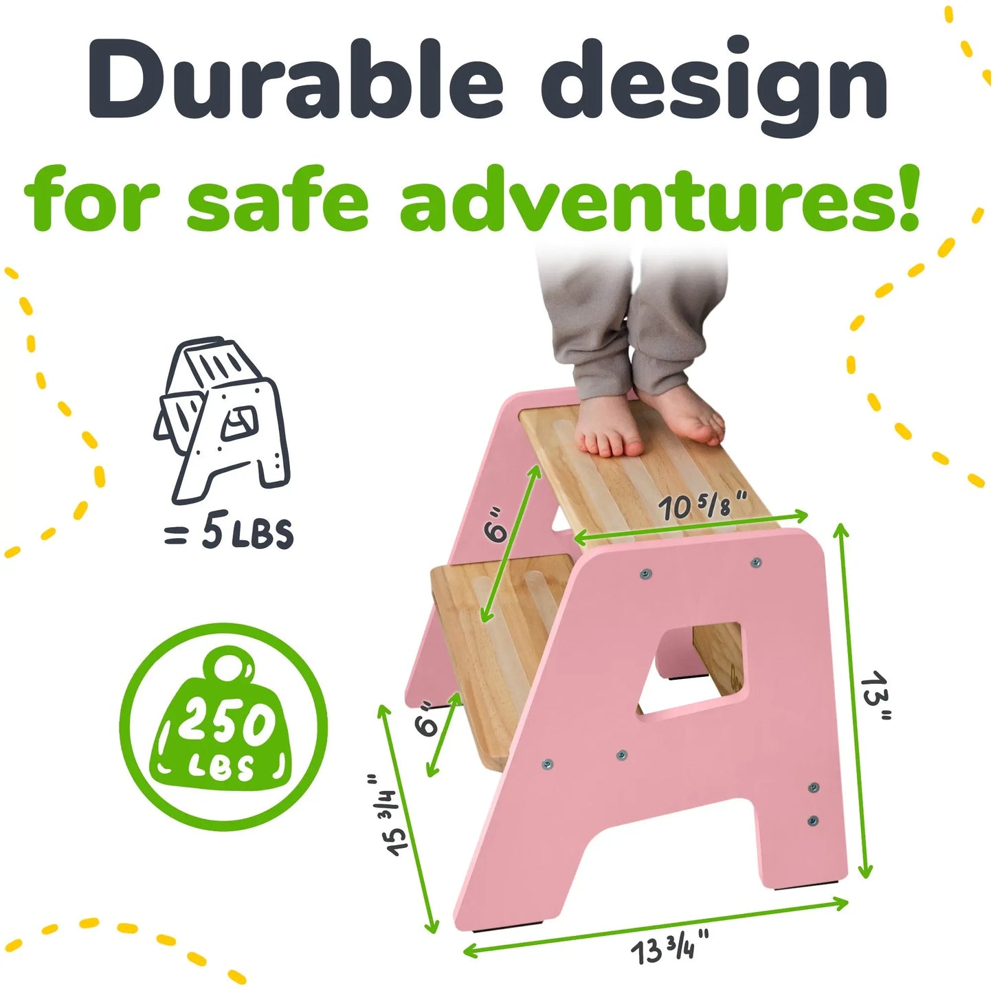 2-Step Stool for Kids Ocodile.com