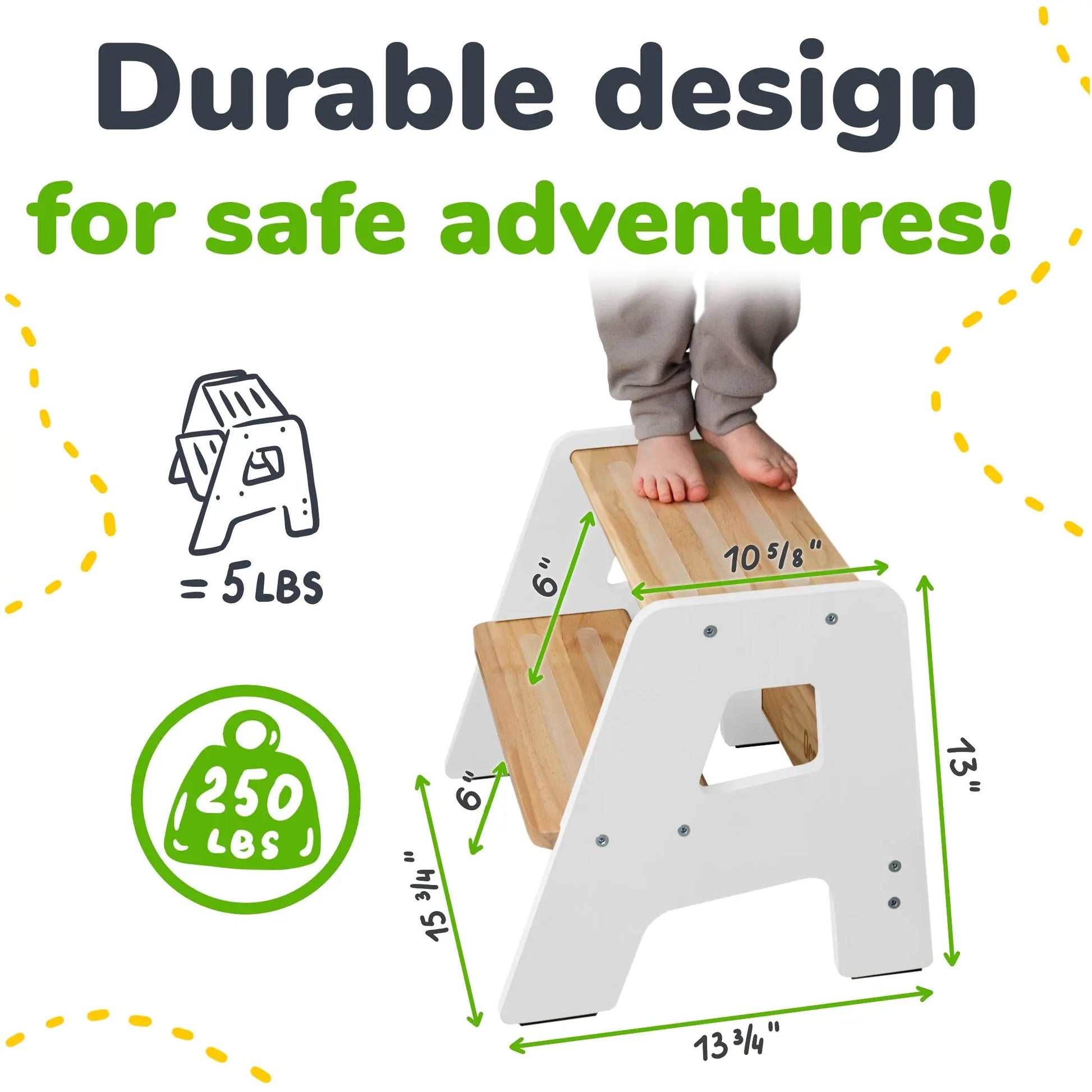 2-Step Stool for Kids Ocodile.com