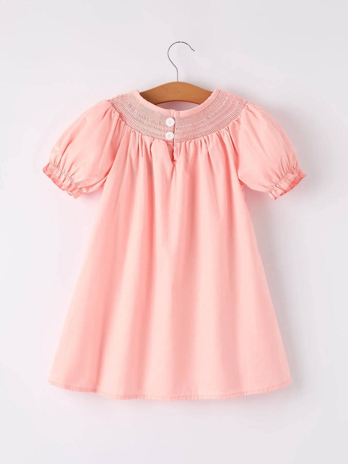 Vestido Coral Bordado para Niñas con Caballos