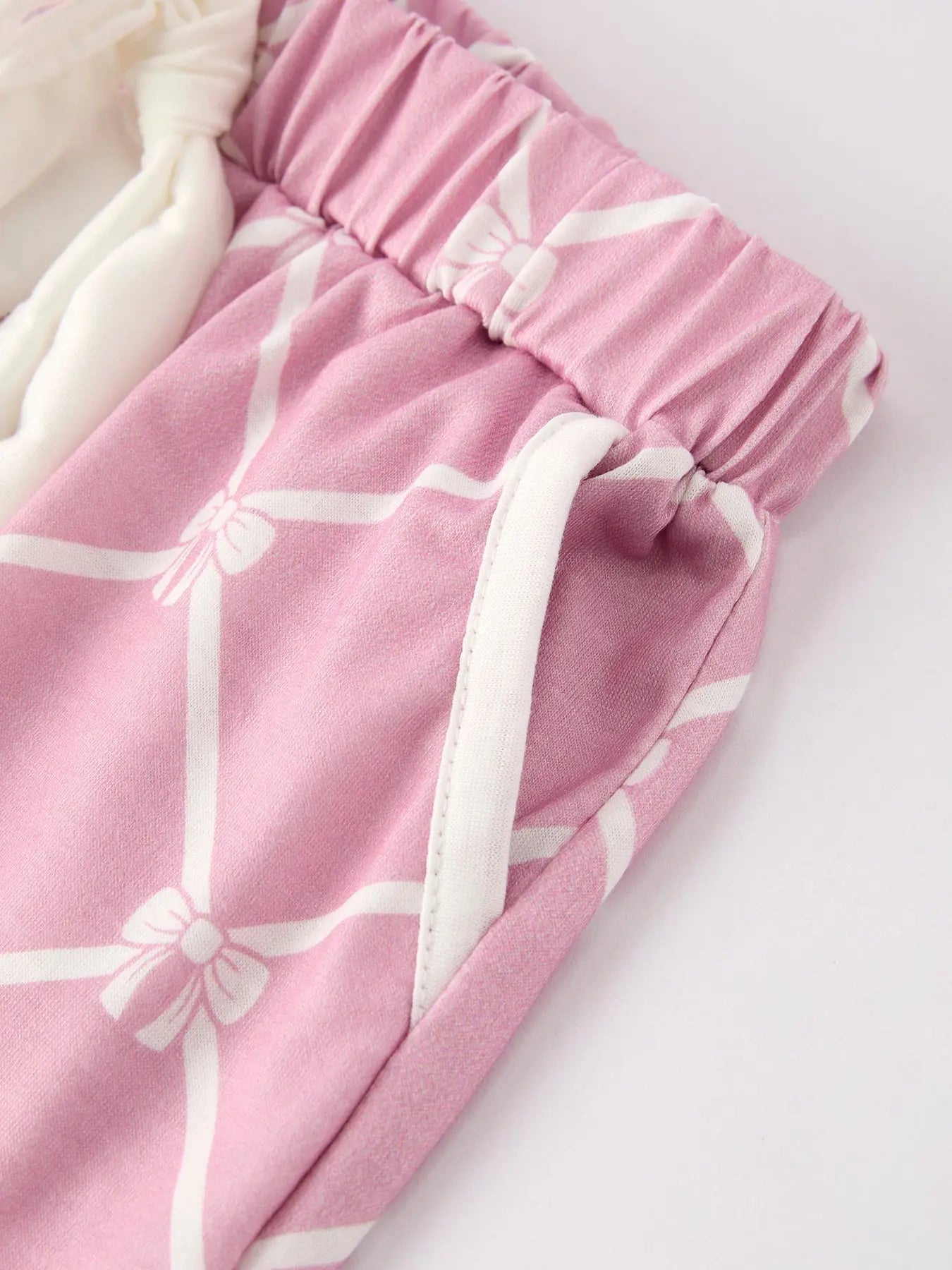 Autumn Check Bow Girls Lapel Pajamas Rylee Faith Designs