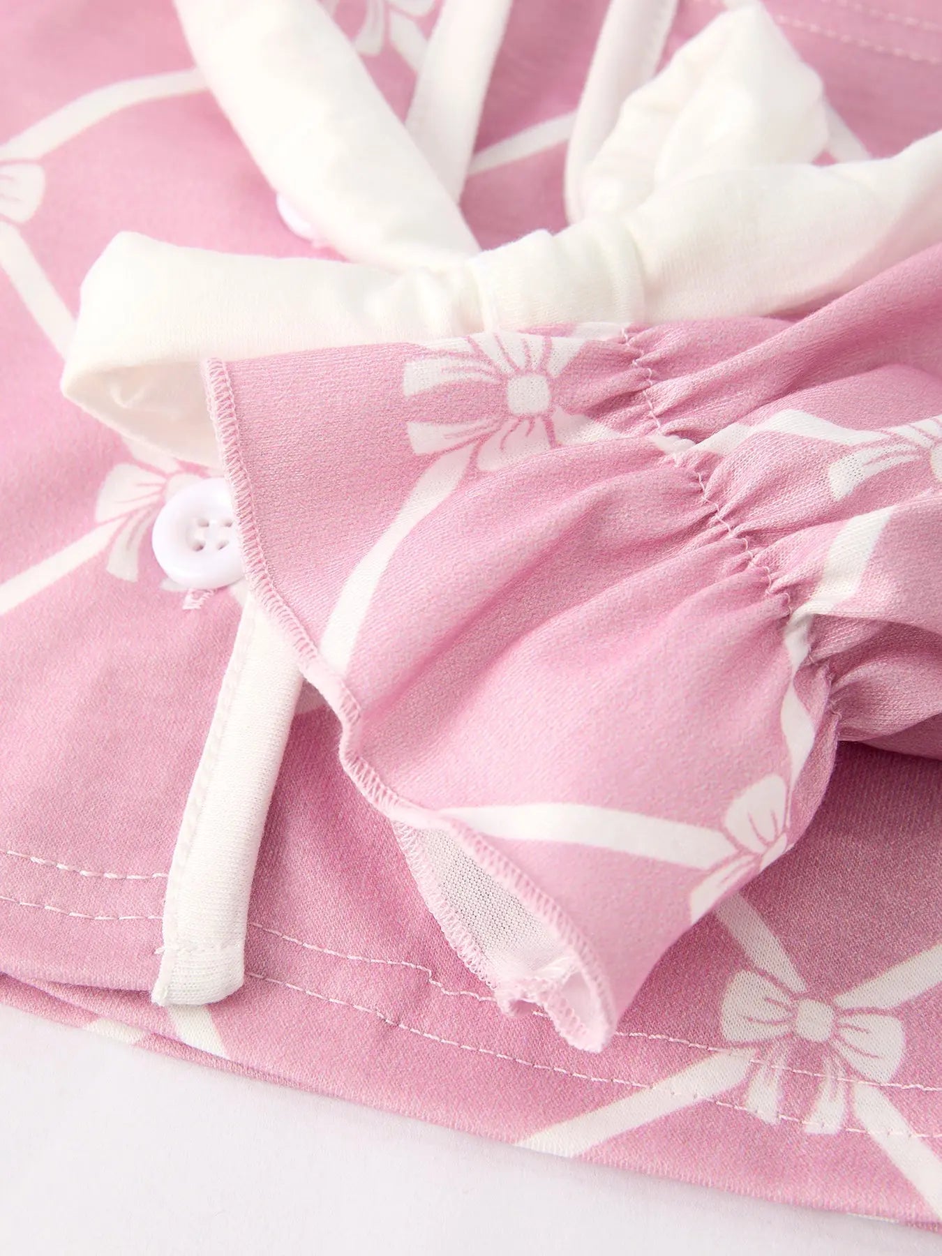 Autumn Check Bow Girls Lapel Pajamas Rylee Faith Designs