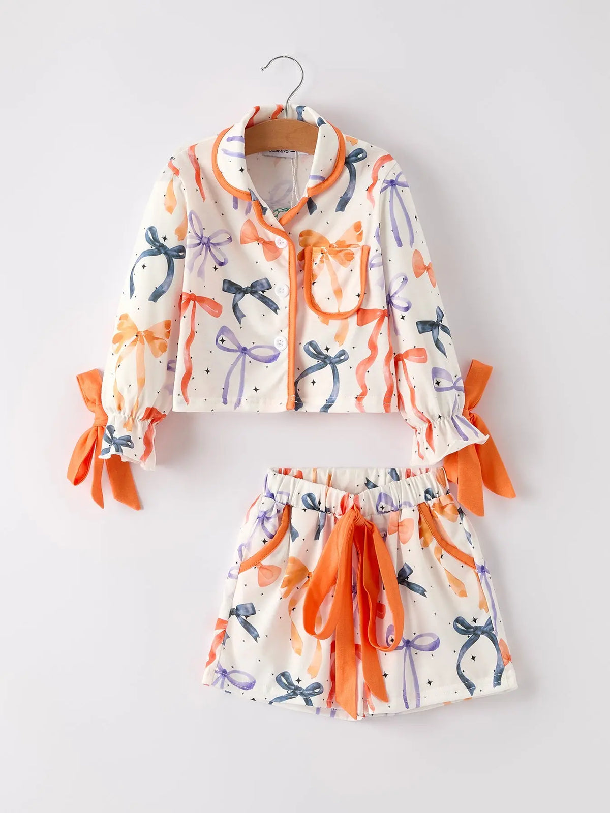 Halloween Mommy and Me Bow Print Pajama Set Rylee Faith Designs