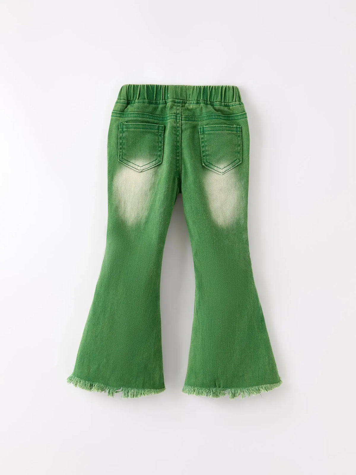 Girls Denim Flared Pants