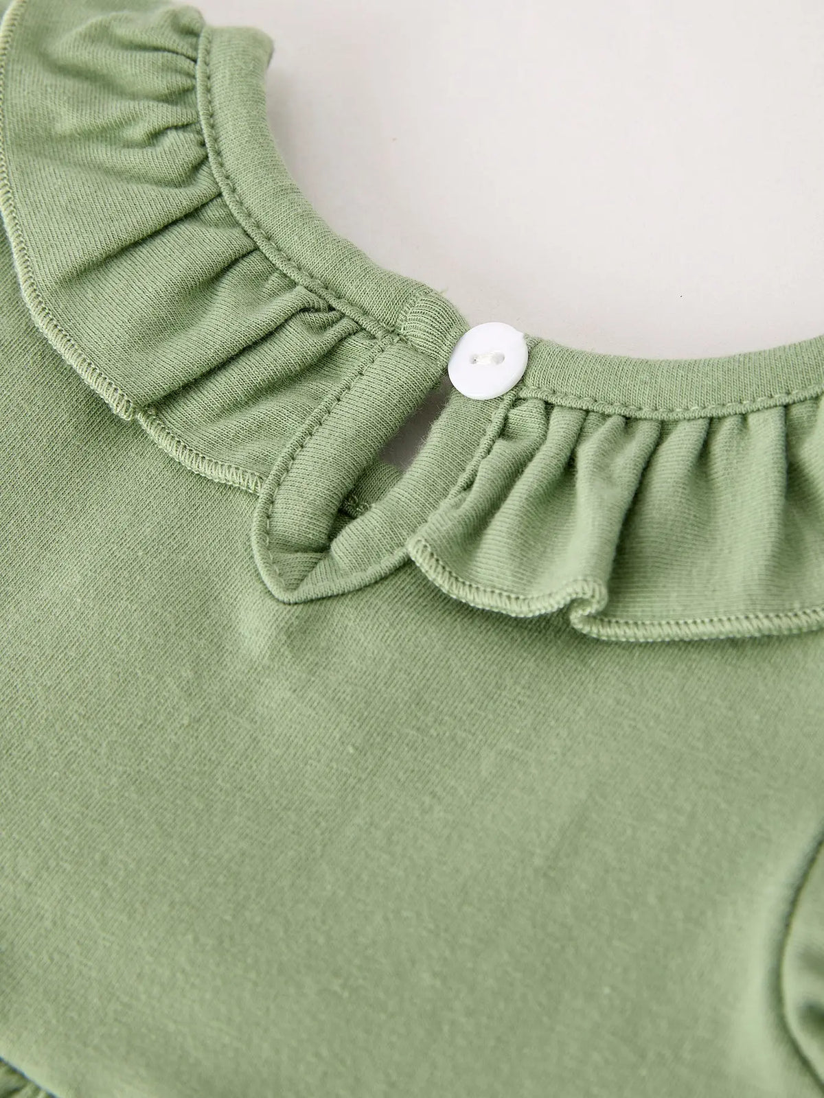 Fall Thanksgiving Chicken Smock Embroidered Green  Baby Girl Romper Rylee Faith Designs