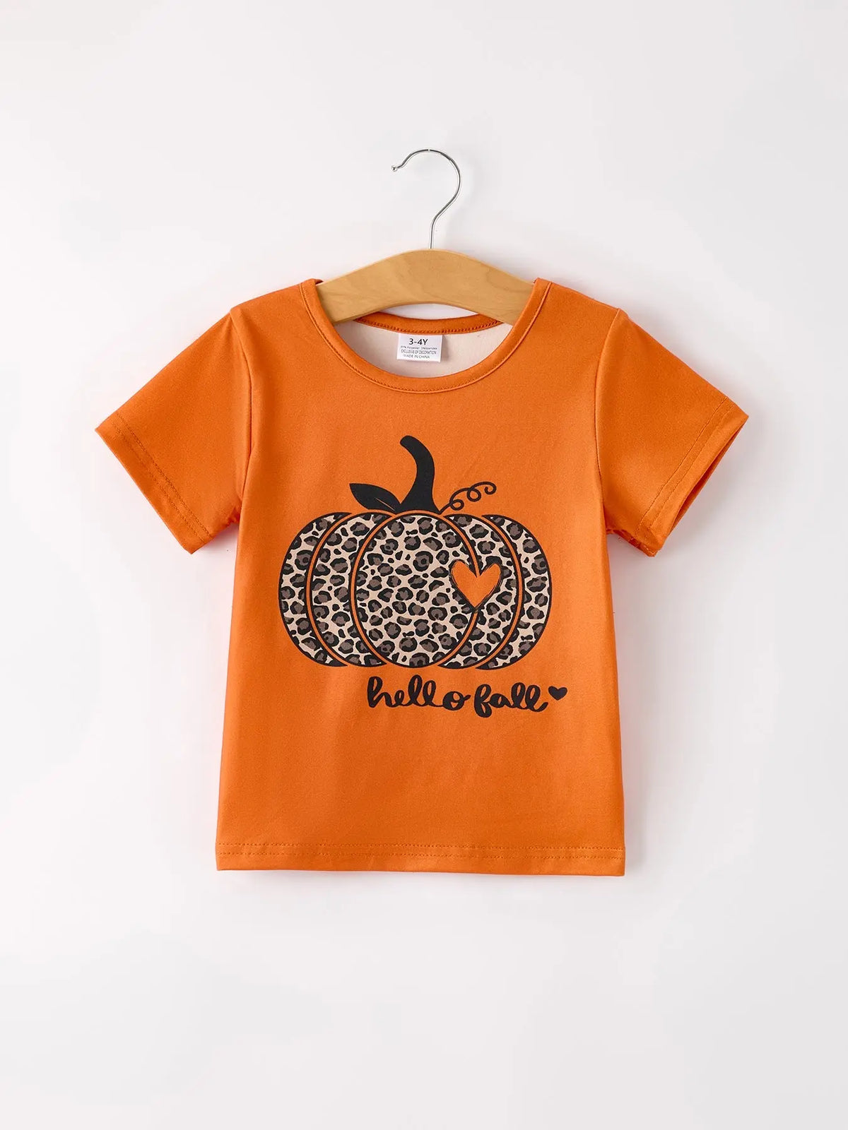 Fall Thanksgiving/Halloween  Leopard Short sleeve O-neck T-shirt Rylee Faith Designs