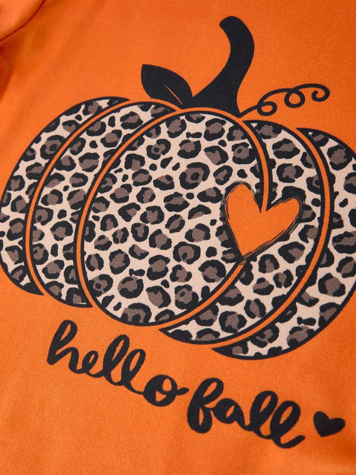 Fall Thanksgiving/Halloween  Leopard Short sleeve O-neck T-shirt Rylee Faith Designs