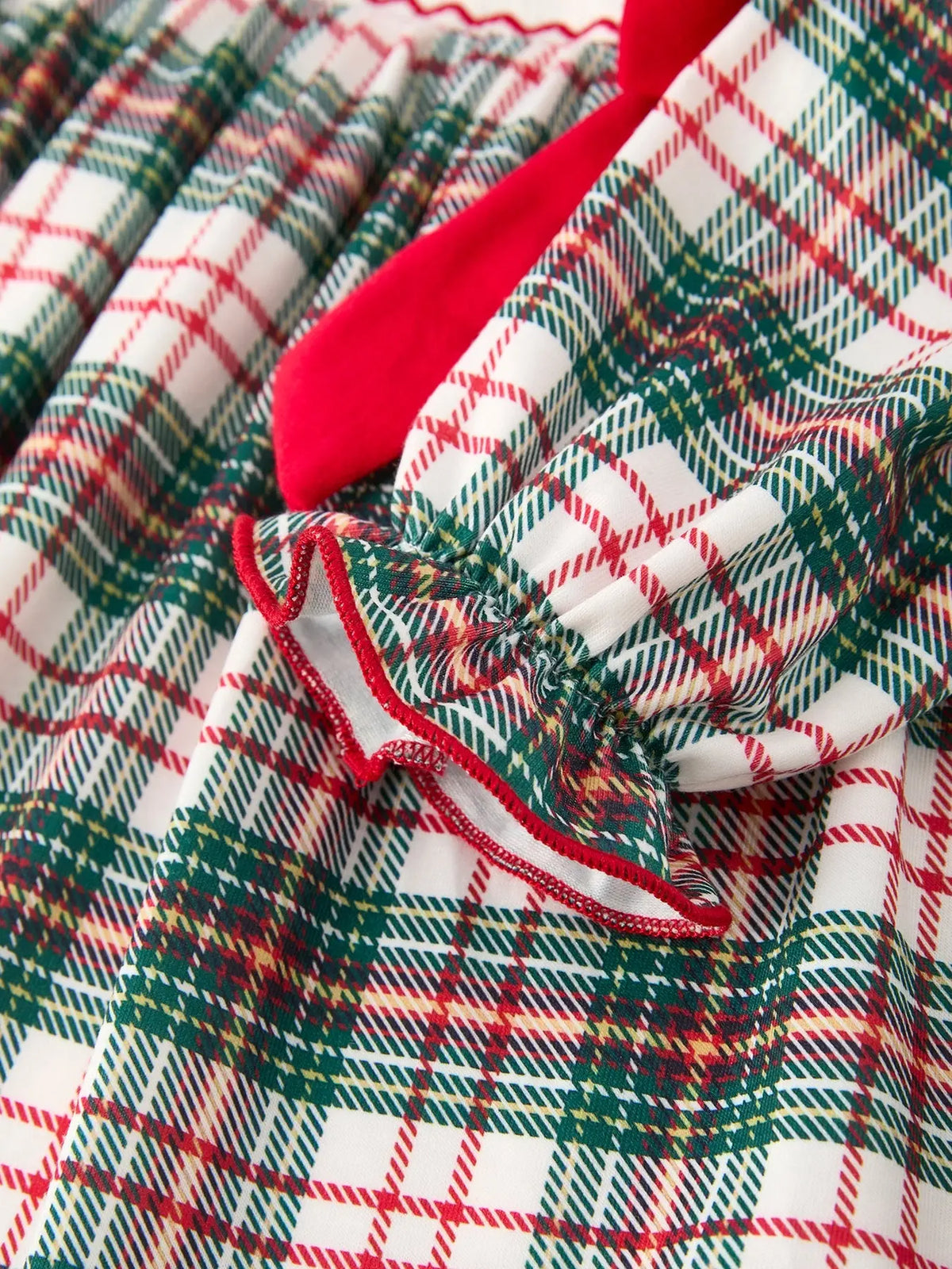 Christmas Embroidery Smocking Bow Plaid Girls Dress Rylee Faith Designs
