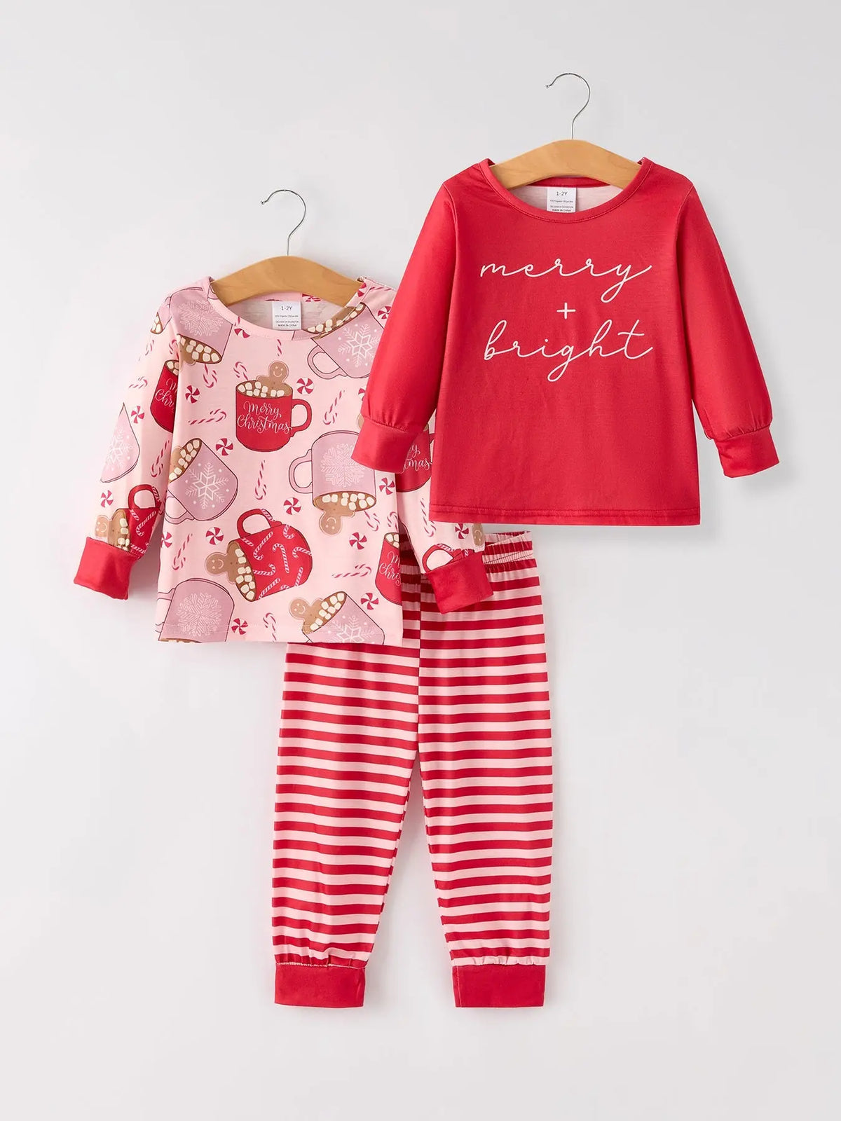 Christmas 3 Piece Girls Pajama Set Rylee Faith Designs