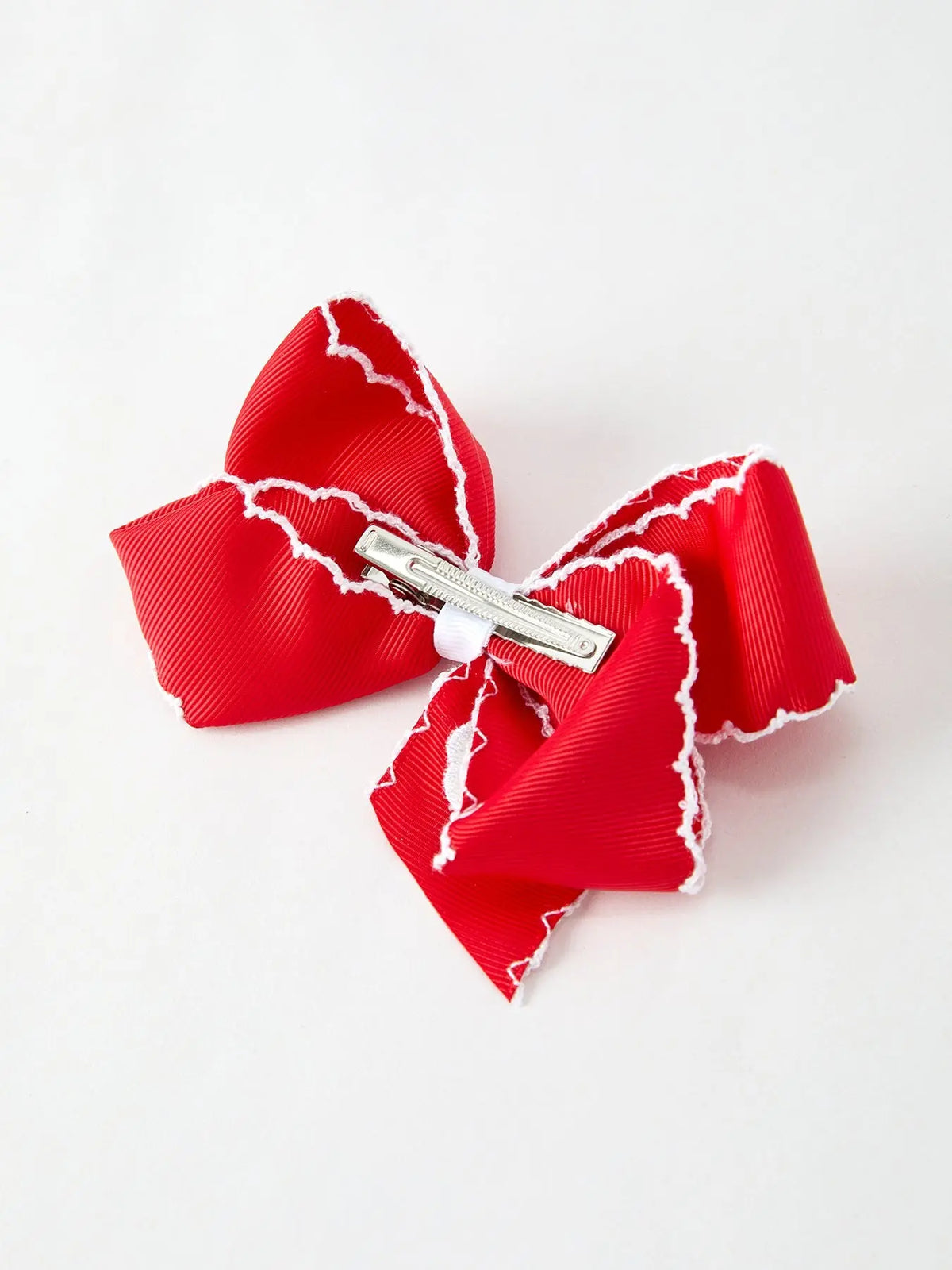 Winter Christmas Santa Hair Clip 4.3inch Rylee Faith Designs