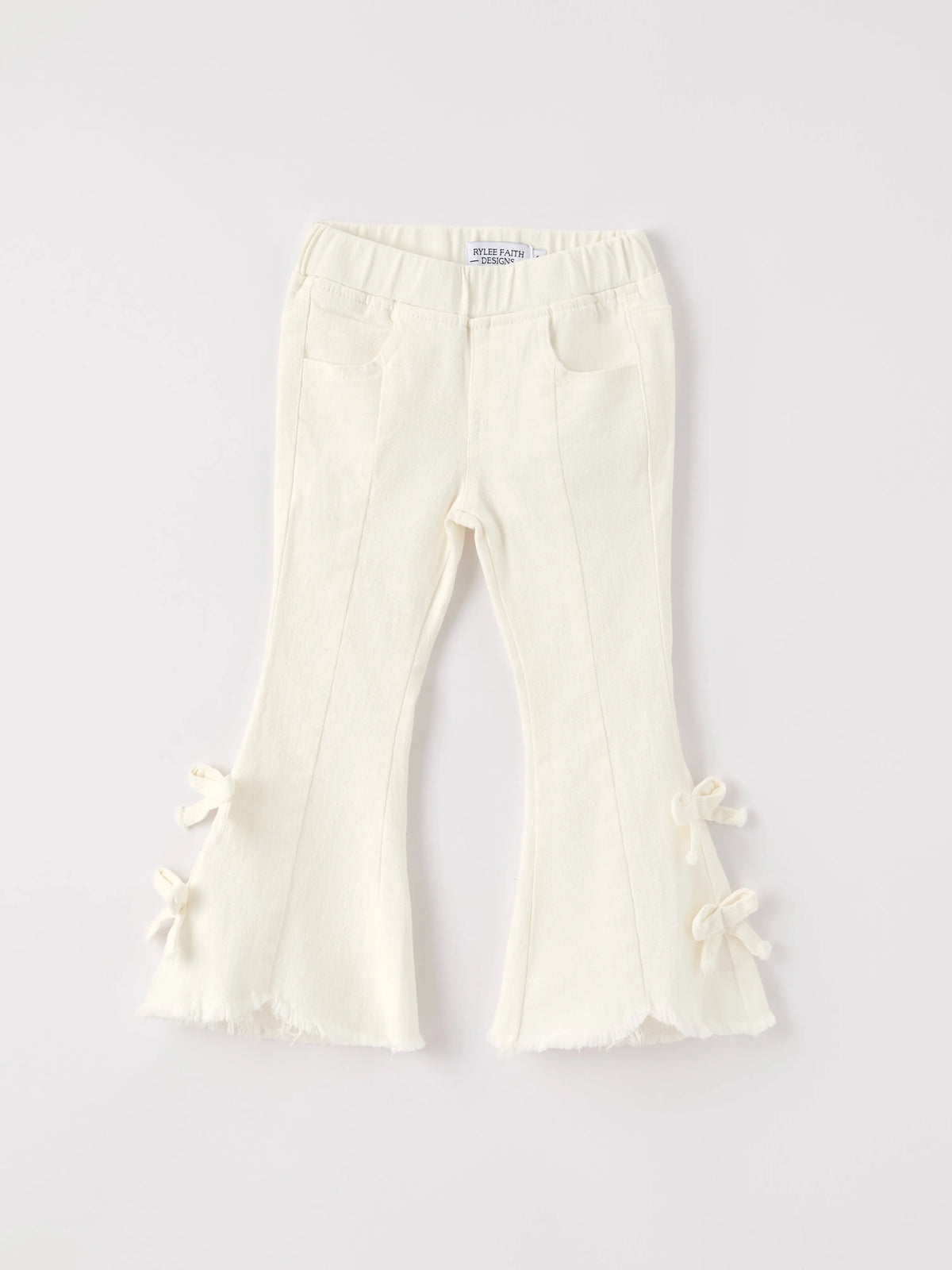 Girls Denim Flared Pants