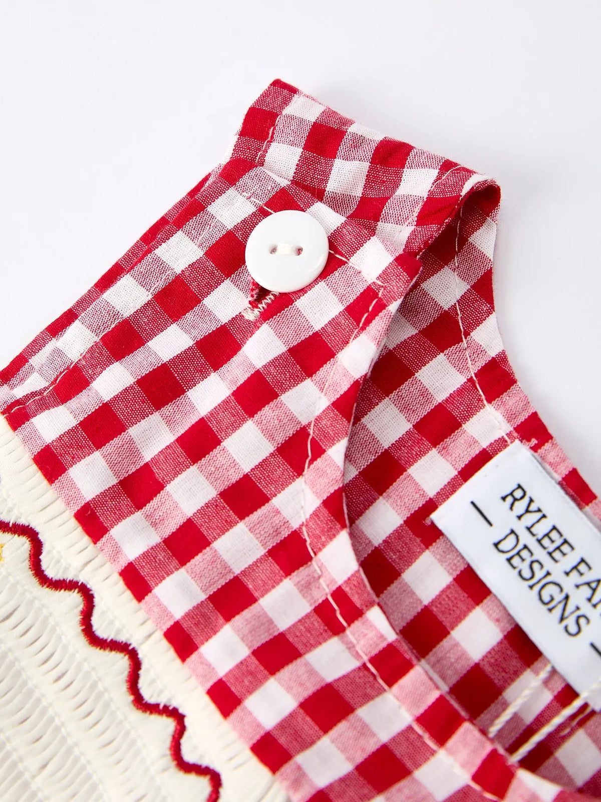 Christmas Smocking Embroidered Christmas Tree Plaid Plaid Baby Boy Romper Rylee Faith Designs