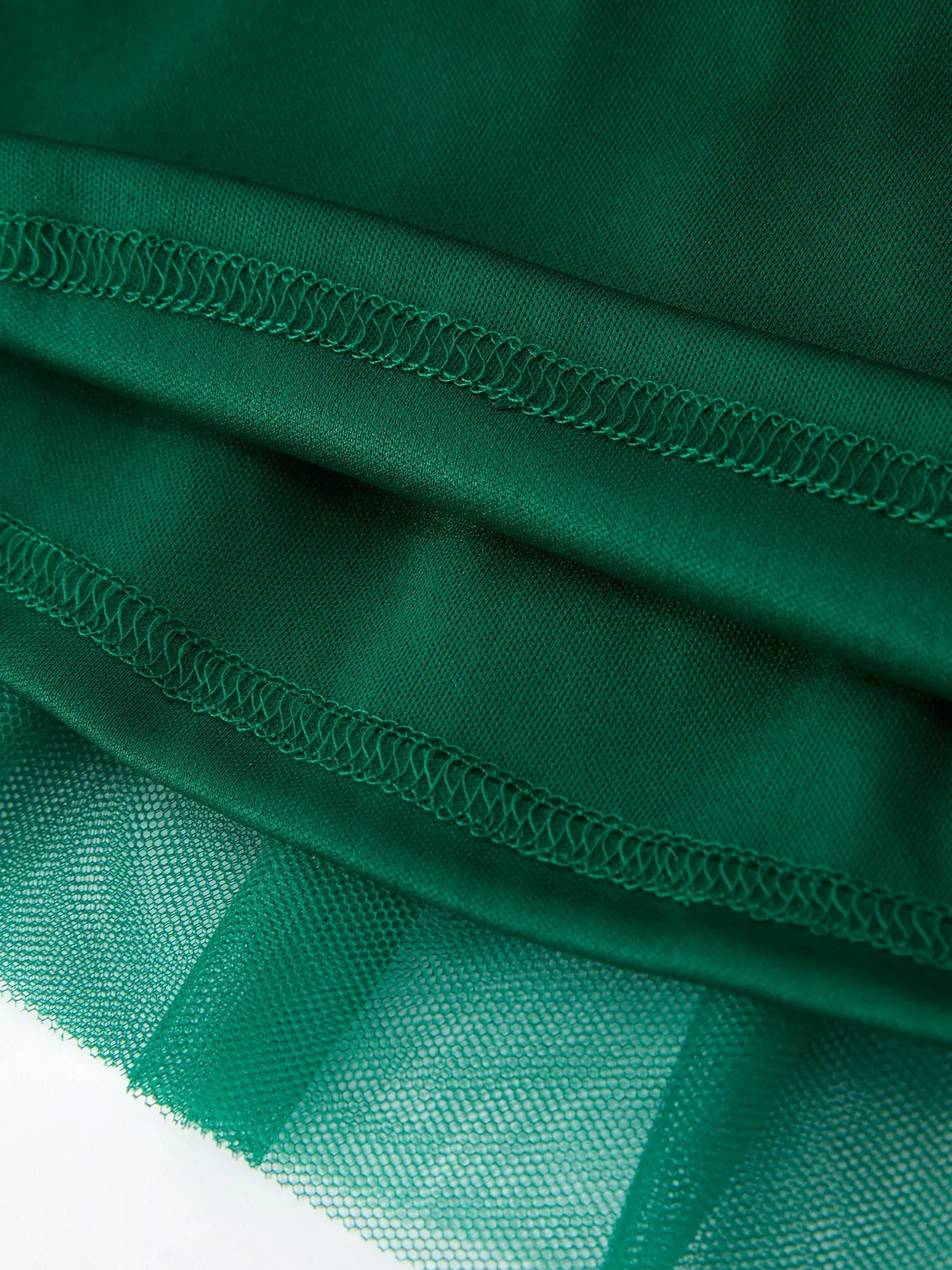 Christmas Candy Cane Sequin Applique Green Tulle Skirt