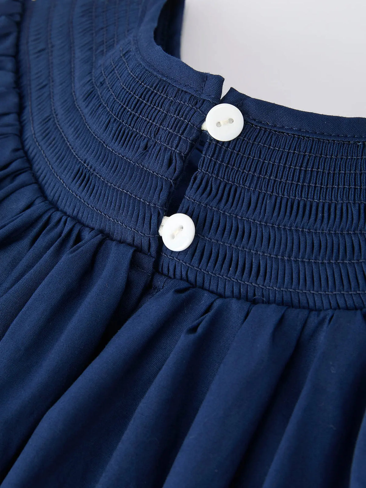 Christmas Navy Blue Nativity Smocking Embroidered Dress Rylee Faith Designs