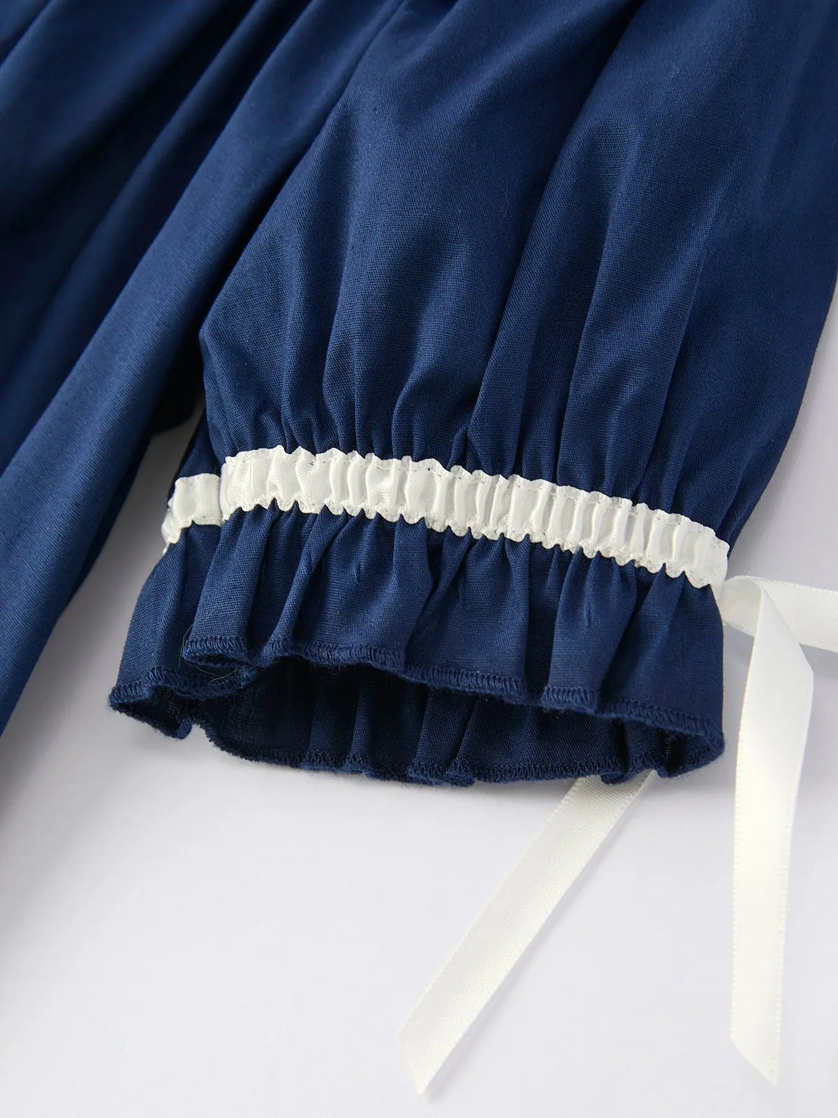 Christmas Navy Blue Nativity Smocking Embroidered Dress Rylee Faith Designs