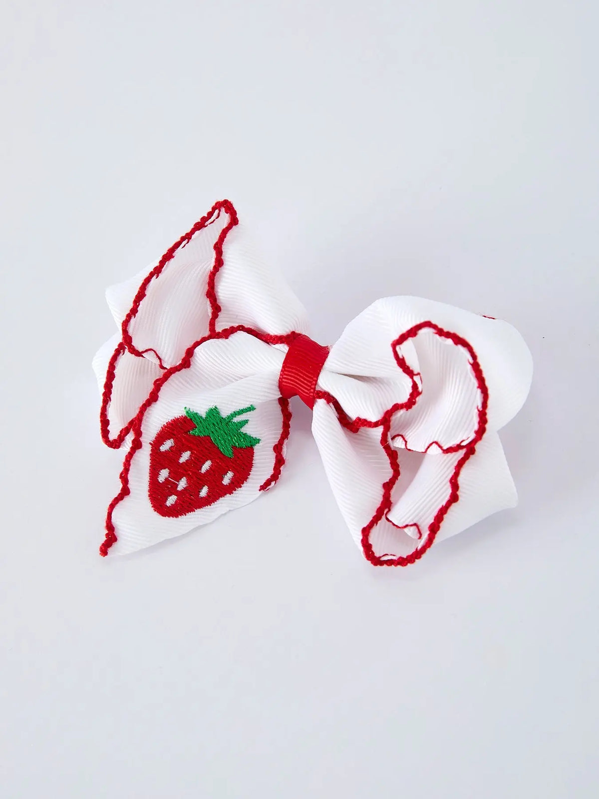 Horquilla para niña bordada con fresa de 10 cm